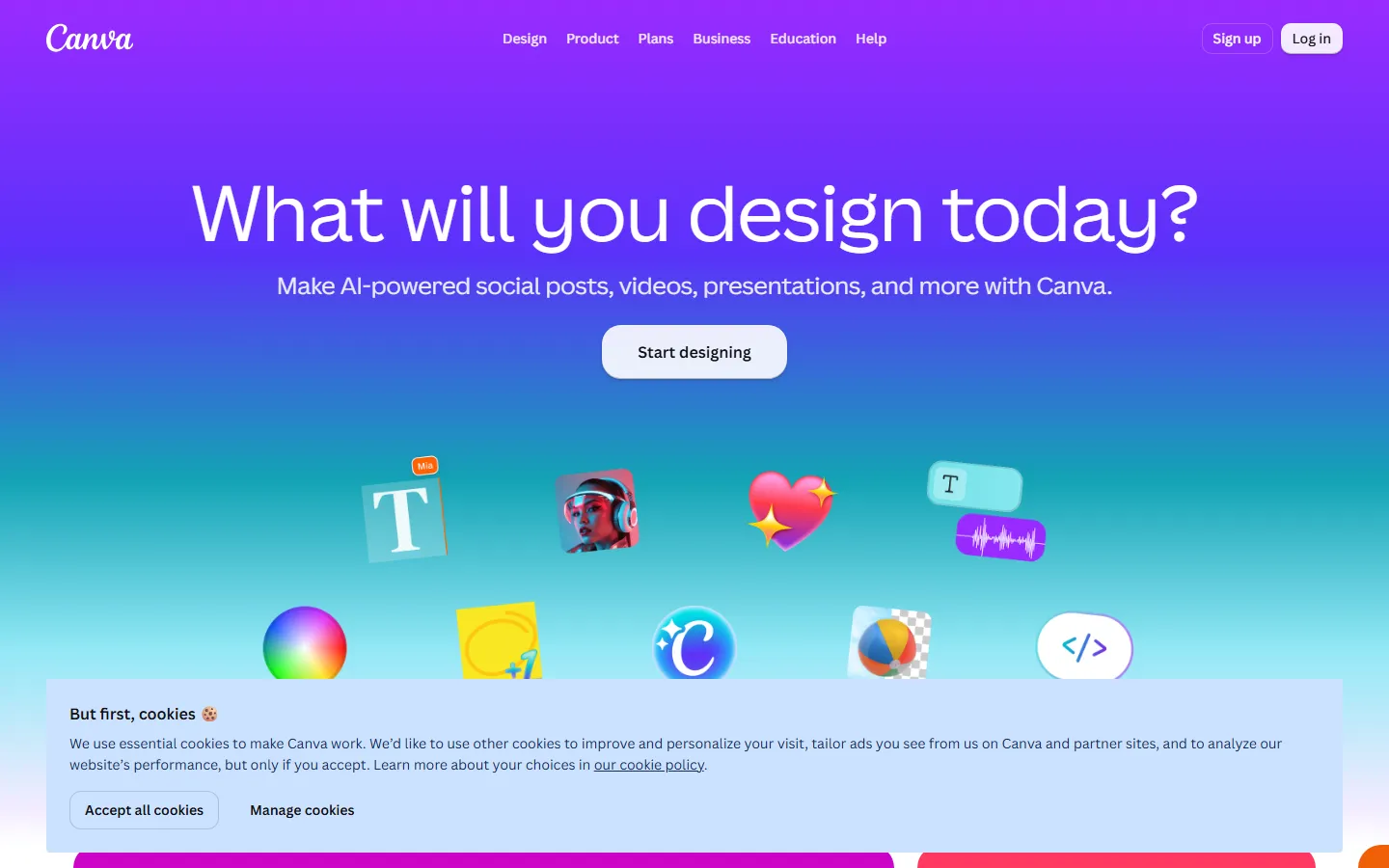 Photo homepage screenshot